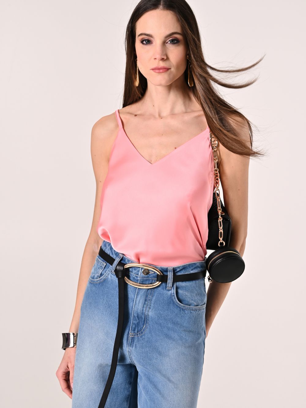 Thin Strap Top in Vintage Rose
