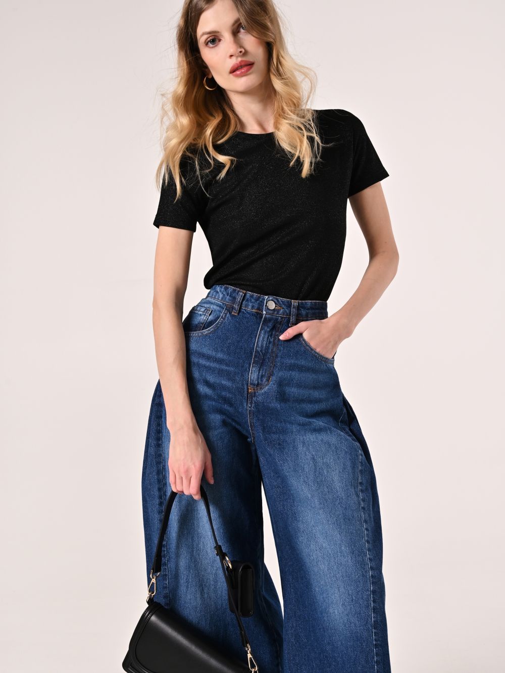 T-Shirt Lurex Nero