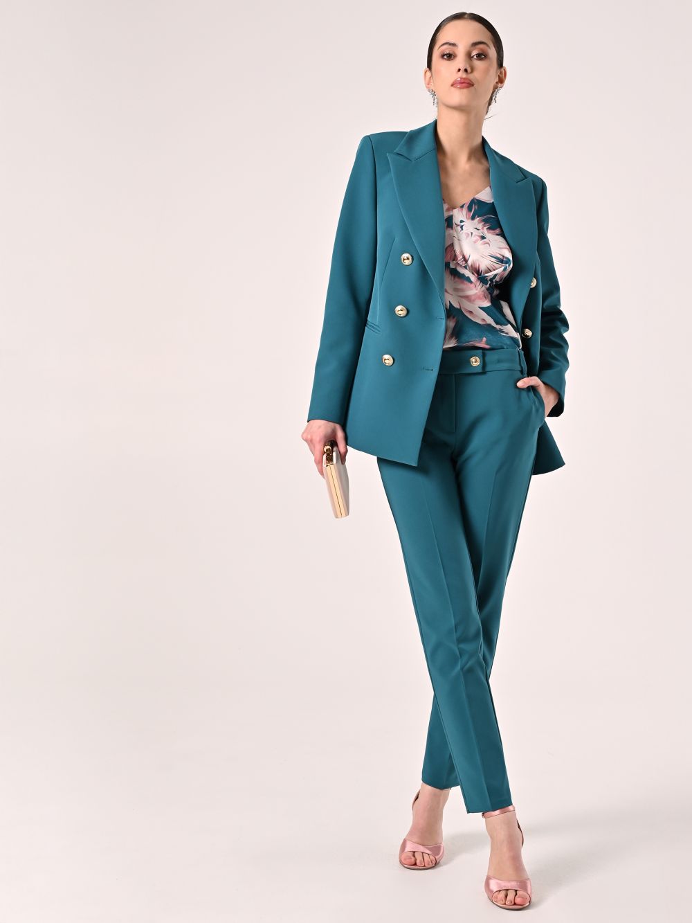Trousers in Royal Green Technical Fabric