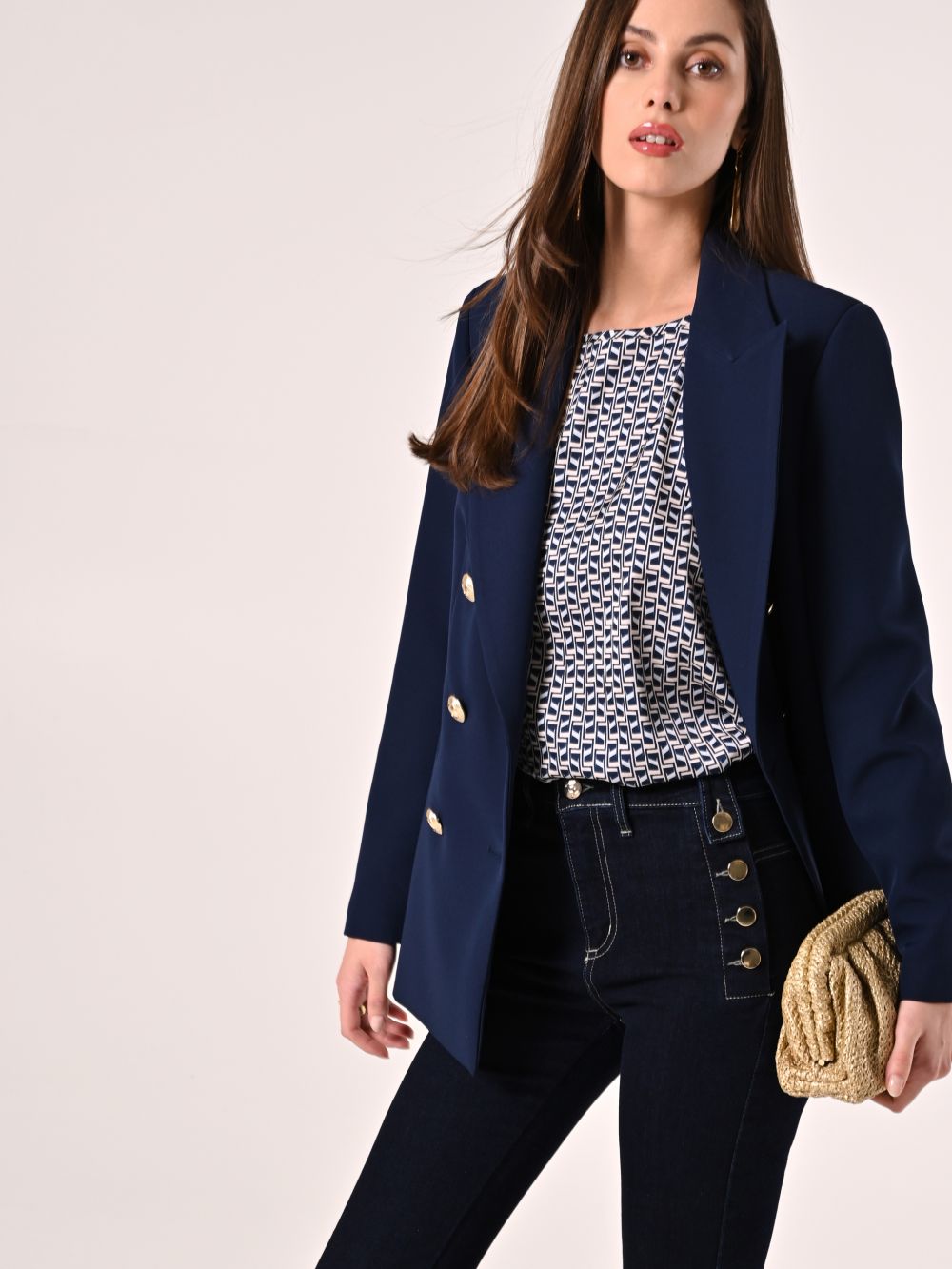 Bluse mit geometrischem Muster