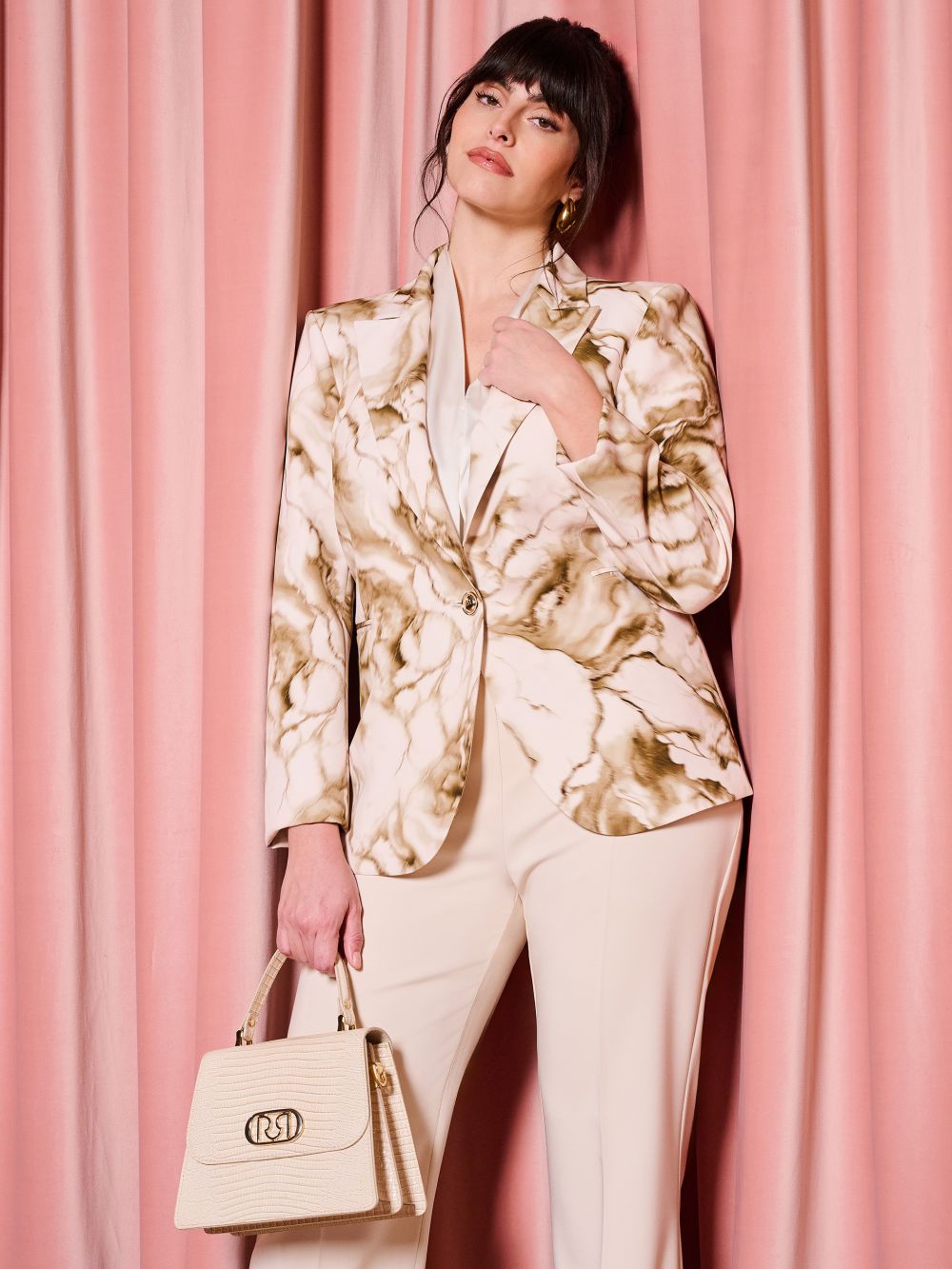 Marbled Curvy Jacket