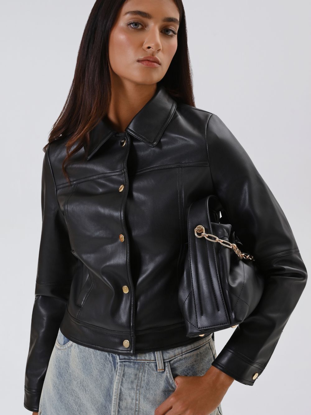 Giubbino Simil Pelle Nero