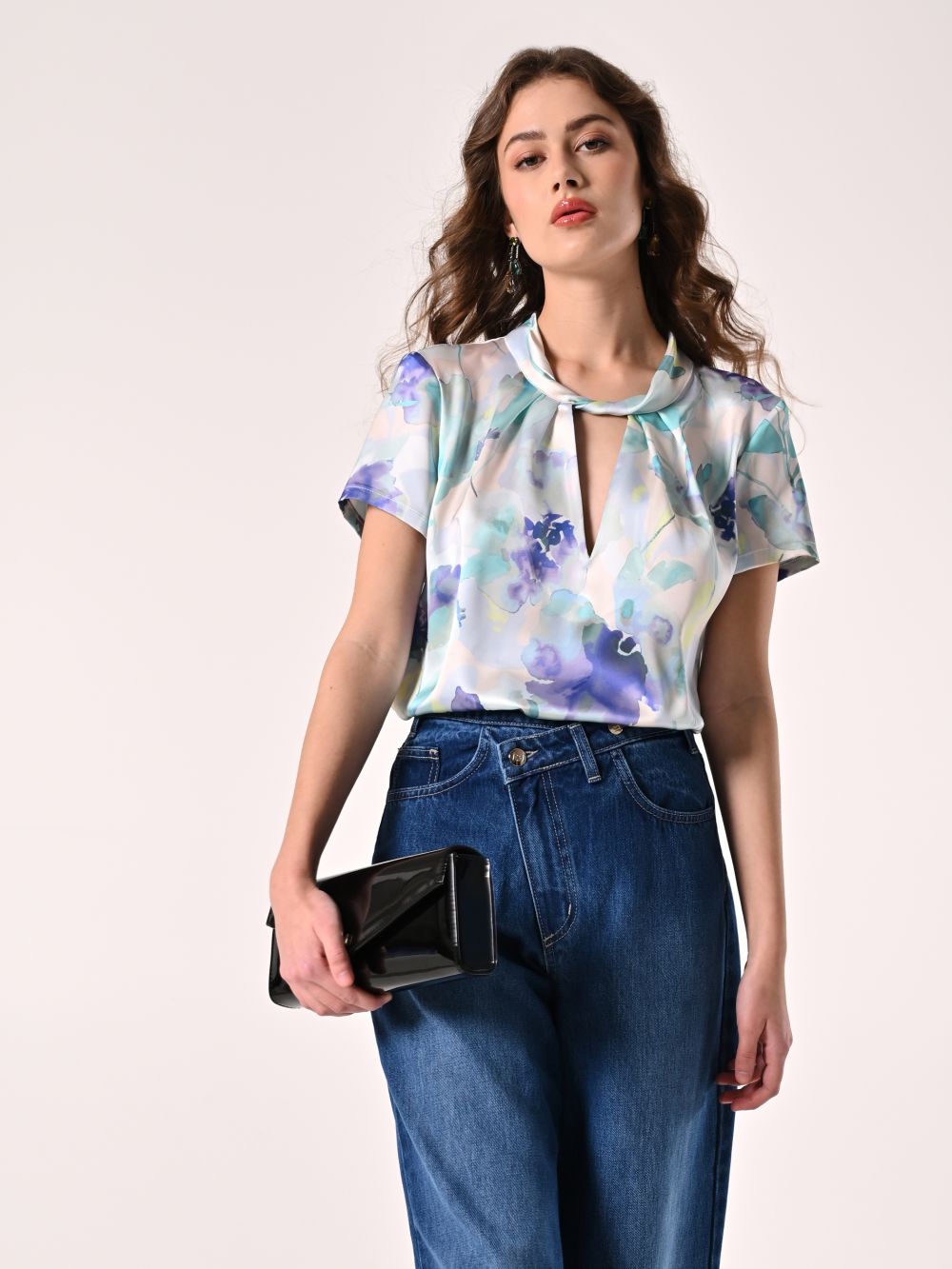 Blusa in Rasetto Fantasia Floreale