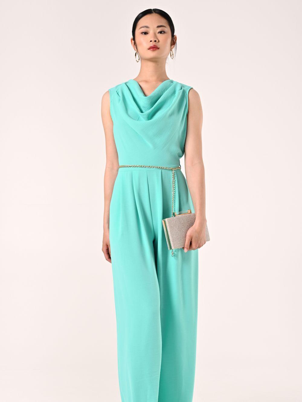 Aqua Green Palazzo Jumpsuit
