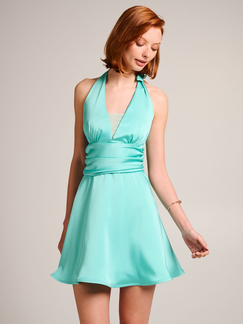 Aqua Green Short Full Skirt