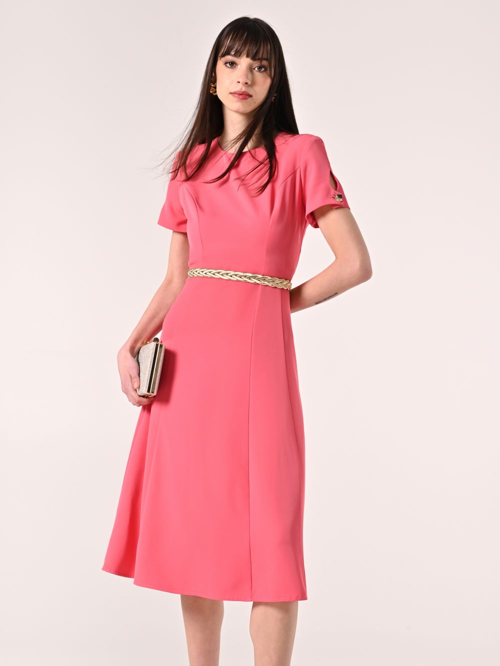 Abito Midi Rosa Camelia