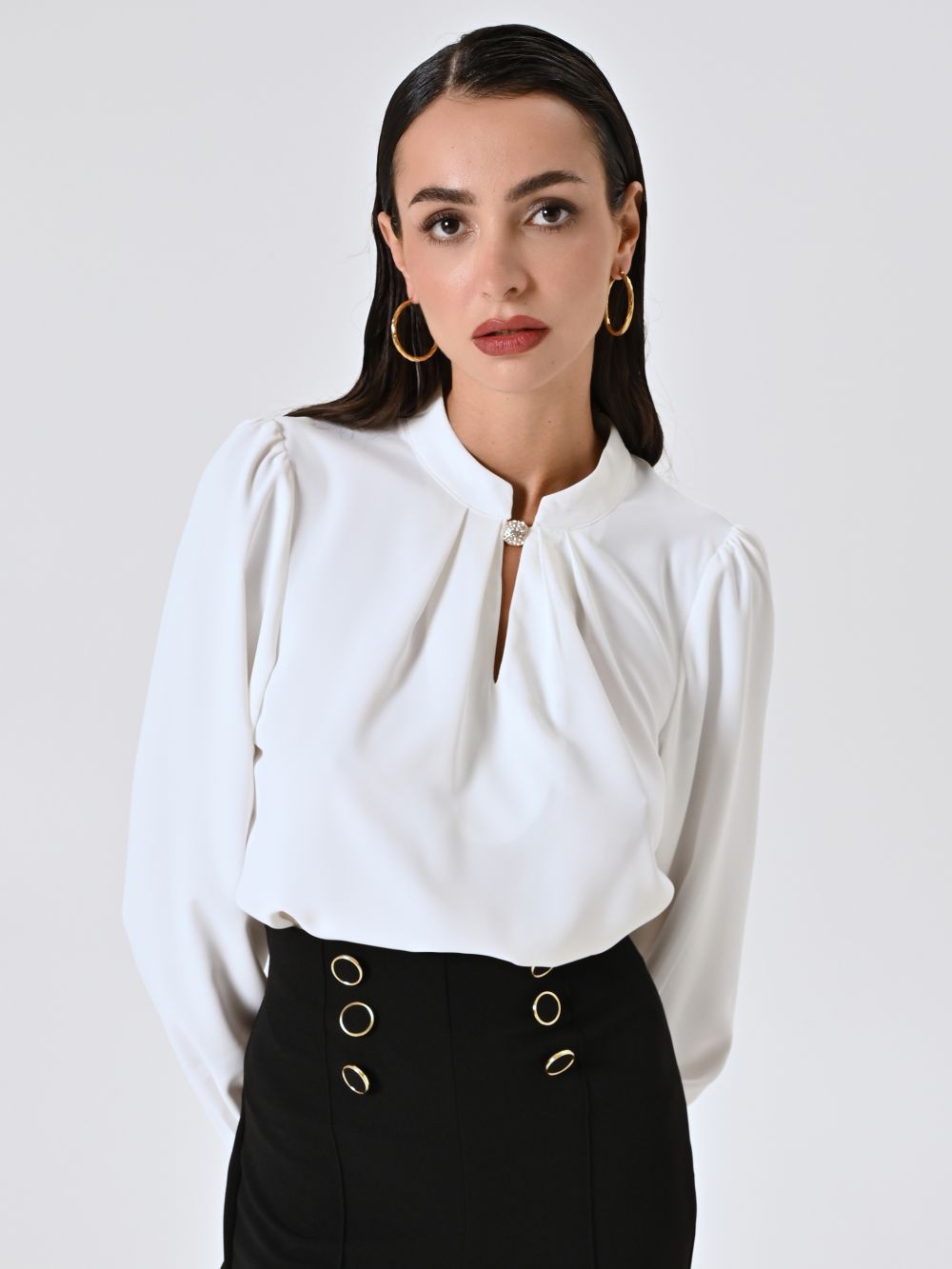 Bluse mit Schmuck-Detail