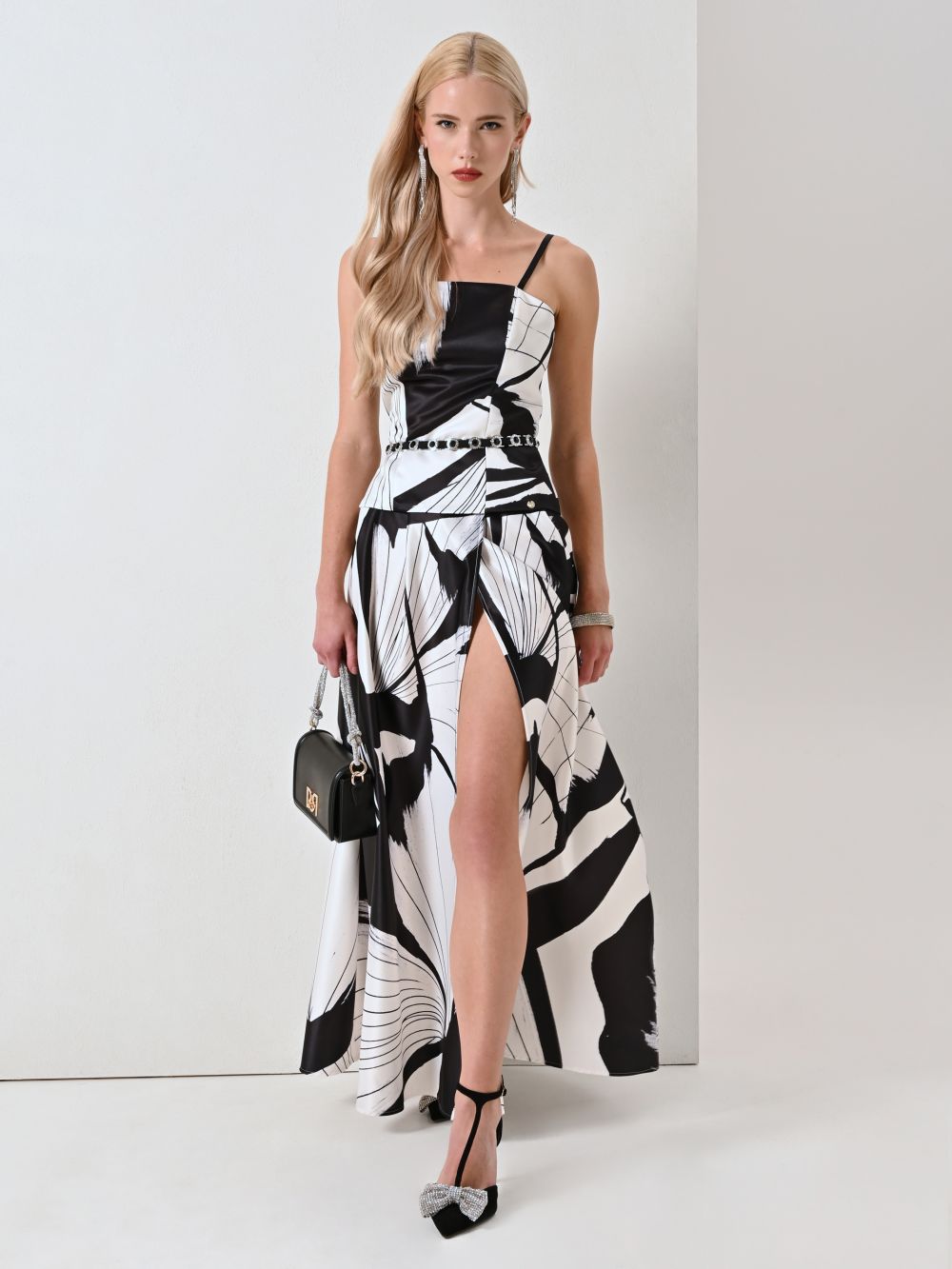 Maxi Gonna stampa Black & White
