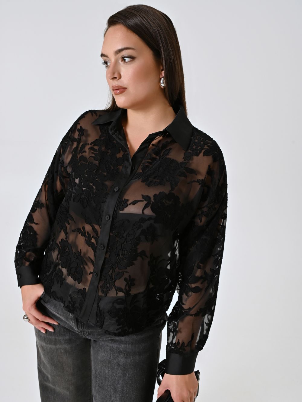 Camicia Curvy Devoré