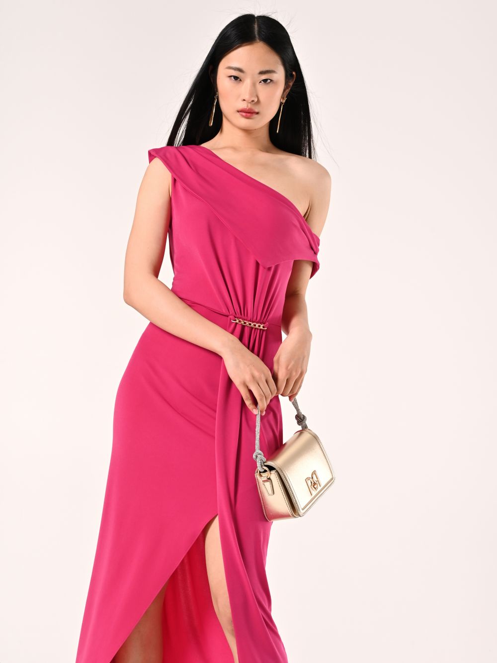  Langes Kleid in Iris-Violett