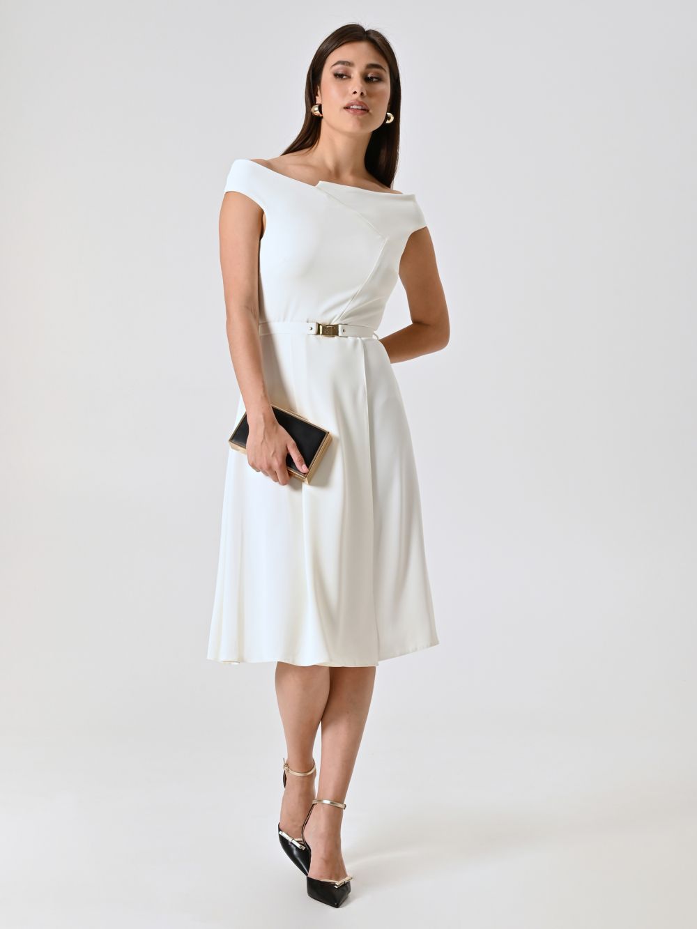 White Off-the-shoulder Dress