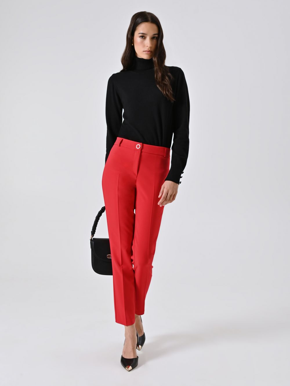 Pantaloni Rossi in Tessuto Tecnico