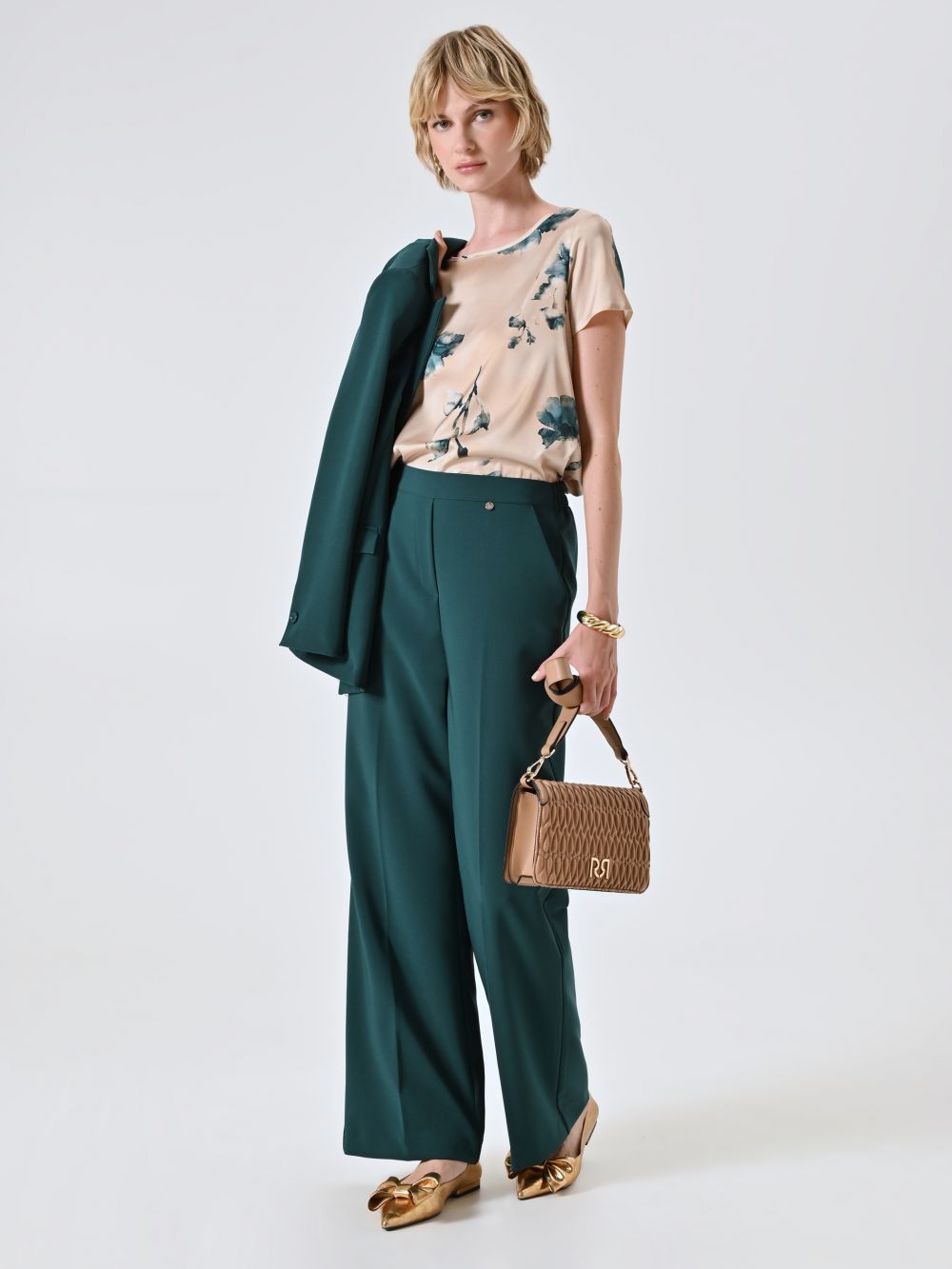 Pantalon ample vert