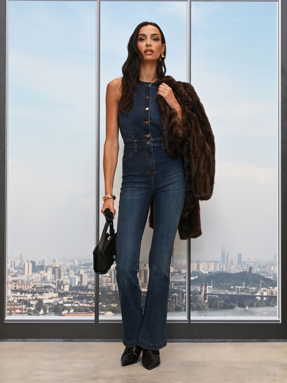 Tuta Flared in Denim