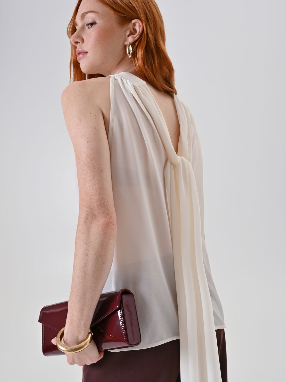 White Top with Maxi Bow