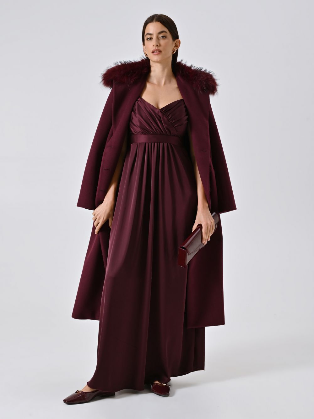 Abito Bordeaux taglio Impero
