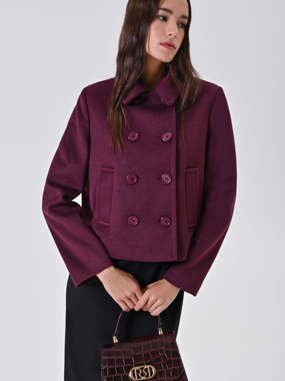 Cappotto Bordeaux in Velour