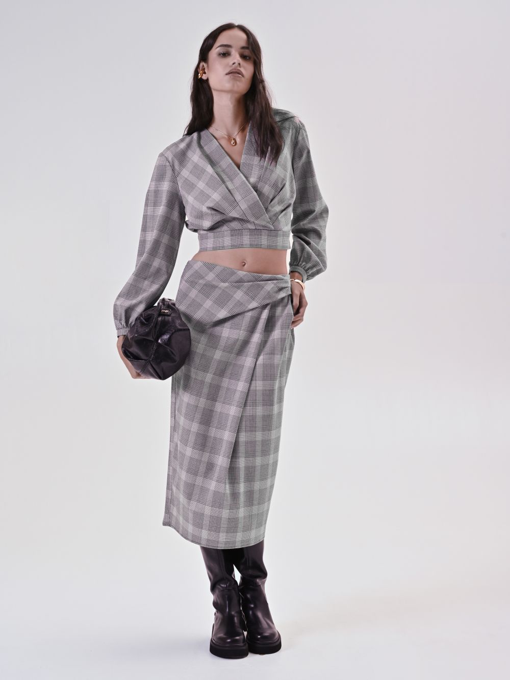 Falda de tubo de cuadros