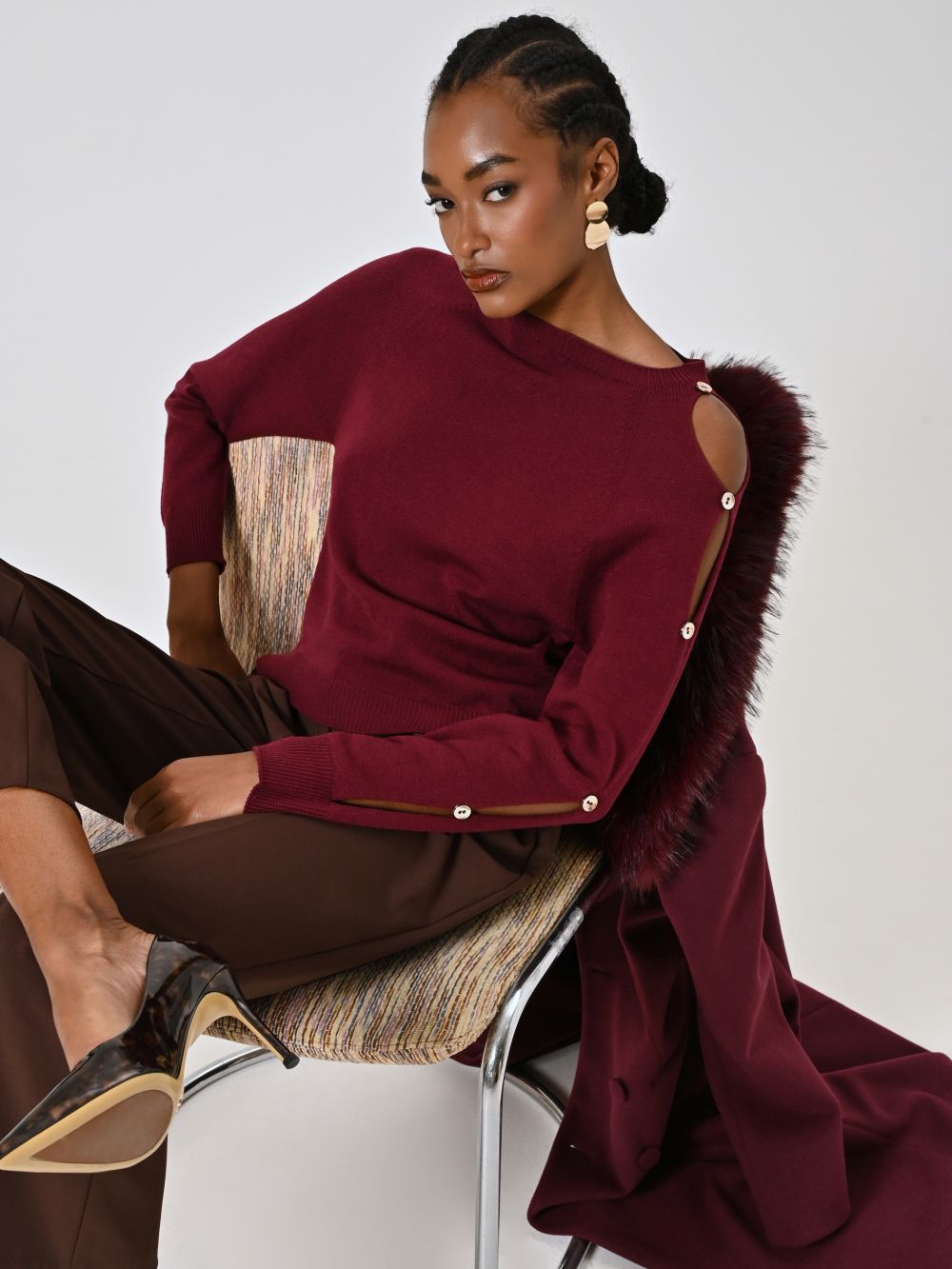 Maglia Rasata Bordeaux 