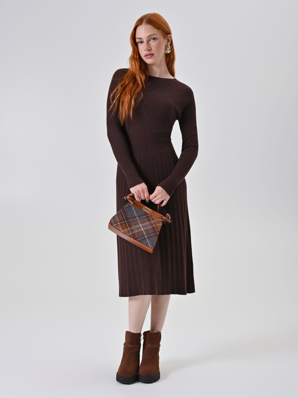 Abito Marrone in Maglia