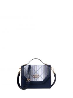 Blue and white striped bag det_1