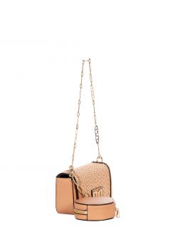 Mini sac à bandoulière rose effet raphia det_3