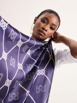 Navy blue foulard in_i5