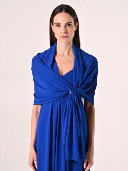 China Blue Georgette Stole det_2