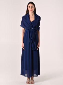 Stola in Georgette Blu   det_1