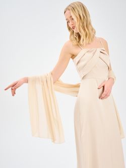 Stola in Georgette Beige sp_e1