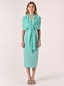 Stola in Georgette Verde Acqua det_1