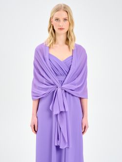 Lilac Georgette Stole det_1