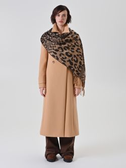 Black Leopard Print Scarf 1 Rinascimento Black Leopard Print Scarf det_1