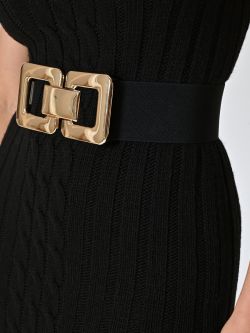 Cintura Nera Lurex con Maxi Fibbia in_i5