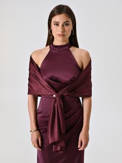 Stola in Raso Bordeaux det_2