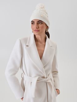 Bonnet à pompon tressé blanc sp_e1