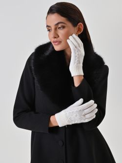 White Cable-Knit Gloves with Pearls sp_e1