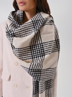 Bufanda de cuadros beige y negra 2 Rinascimento Bufanda de cuadros beige y negra in_i5