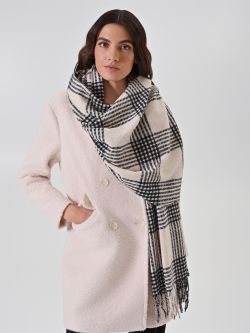 Bufanda de cuadros beige y negra 0 Rinascimento Bufanda de cuadros beige y negra sp_e1