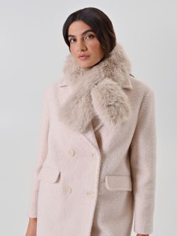 Bufanda efecto pelo beige sp_e1