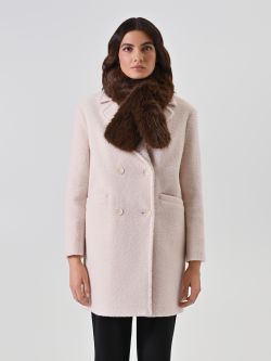 Bufanda efecto pelo marrón det_1