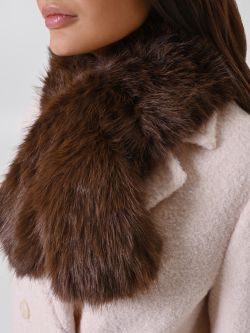 Bufanda efecto pelo marrón in_i5