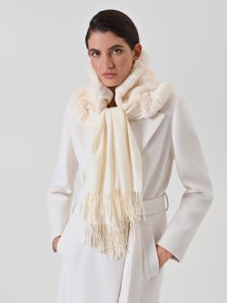 Bufanda blanca con inserción efecto pelo 0 Rinascimento Bufanda blanca con inserción efecto pelo sp_e1