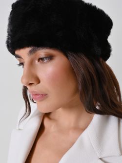 Black Faux Fur Headband 2 Rinascimento Black Faux Fur Headband in_i5