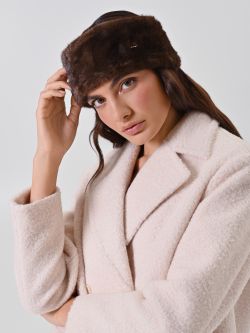 Dark Brown Faux Fur Headband sp_e1