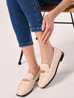 Raffia-effect loafers in_i5