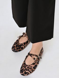 Ballerinas aus Stoff mit Animal-Print in_i5