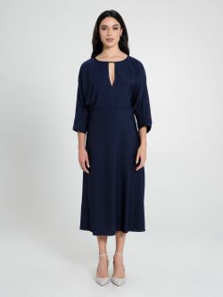Midi Dress with Kimono Sleeves det_1