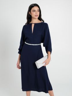 Midi Dress with Kimono Sleeves in_i7