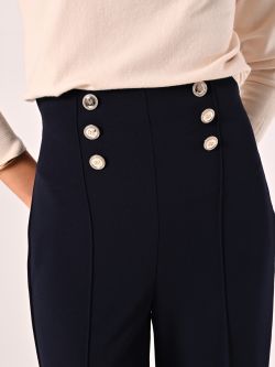 Pantalón azul con botones marineros in_i5